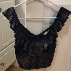 AE purple tie dye crop top. NWT. Size M.